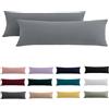 Beqnat Set di 2 federe per cuscino per dormire sul fianco, 40 x 145, federa grigia