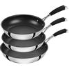 Zwilling 65249-000-0 Set di Padelle, 3 Pezzi, 20 + 24 + 28 cm, Acciaio 18/10, Argento/Nero