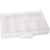INNSPIRO Scatola di plastica a 6 scomparti rettangolare trasparente 12 x 8,5 x 2 cm.