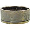 DRW Vaso rotondo in ceramica verde e oro 20 x 9 cm