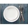 Comart - Tovaglietta Americana Bamboo Edge - Set 4 Tovagliette 30x45 cm - Lavabili - Resistenti al Calore - per Colazione, Pranzo - Eleganti Sottopiatti - Eco friendly in Bambù - Colore Blu