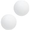 EYEPOWER Palline di Ricambio per Calcio Balilla | Set di 2 Palline da Biliardino Ø36 mm 21 Grammi | plastica Dura Ruvida Antiscivolo | Bianco