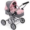 Bayer CHIC 2000 Bayer Chic- Carrozzina Bambola, Colore Grigio e Rosa, 555, da 2 a 5 anni