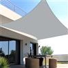 SUNNY GUARD Vela ombreggiante Quadrata Impermeabile 2x2m Grigio | Tenda a Vela da Esterno, Tenda da Sole con Protezione dai Raggi UV al 95%,Ideale per Giardino e Terrazza