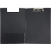 Idena 11375, Cartella per appunti per DIN A4, formato verticale, clipboard rivestita in PVC in nero, con copertina