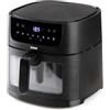 DOMO DO543FR Deli-fryer con finestra di visualizzazione - 8 L - 1800 W - nero