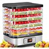 COOCHEER Essiccatore Disidratatore con regolazione della temperatura, 8 piani, rimovibile, temperatura da 35 a 70 °C per carne, frutta, verdure e noci, 400 W, senza BPA