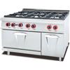 Ristoattrezzature Modello: 117280013098,Cucina a Gas potenziata 6 fuochi con forno a Gas S/70 120x70 cm