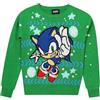 Sonic The Hedgehog Felpa di Natale Maglione Festivo Ragazzo | Felpa di Natale Gioco | Verde 5-6 Anni
