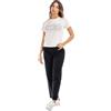 Gaelle T-Shirt Manica Corta in Bielastico con Personalizzazione in Strass GAABW00702 Bianco
