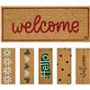 Olivo Tappeti OLIVO.shop | ENTRY 10 Zerbino ingresso in cocco naturale, Zerbino per scale, Tappeto ingresso casa simpatico 27x70 cm, vari disegni. (Welcome Red)
