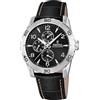 Festina Orologio Uomo F16607/F Outlet cassa di Acciaio inossidabile 316l Grigio cinturino in Pelle Nero