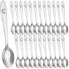 Whipwell Cucchiaini caffe piccoli 24 Pezzi 10 cms acciaio inox adatto per casa e ristoranti cucchiaini da caffè piccoli cucchiani caffe piccoli cucchiaini cappuccino bar