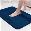 chakme Tappetino da bagno antiscivolo, morbido, assorbente, per bagno, 50 x 80 cm, colore: blu