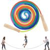 Flintronic 5M Corda per Saltare per Bambini, Corda per Saltare Regolabile con Manico in Legno, 5M Jump Rope Arcobaleno per Bambini & Adulti, per Giochi in Famiglia, Allenamento di Squadra