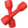 Kisbeibi Set di 2 manubri per bambini, attrezzatura per il fitness, ideale come regalo divertente, per bambini, braccio, pilates, esercizi in casa, palestra, set di manubri per l'allenamento della forza, Rosso