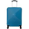 Chicca Borse Trolley Piccolo Basic 38 x 55 x 23 Cm (LxHxP) Bagaglio a Mano Cabin Size Rigido (Celeste)
