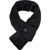 Shunfaji Sciarpa riscaldante USB, scaldacollo elettrico, 3 livelli di temperatura, regolabile, unisex, invernale, caldo, può essere lavata in 8 combinazioni di colori (nero)