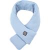 Shunfaji Sciarpa riscaldante USB, scaldacollo elettrico, 3 livelli di temperatura, regolabile, unisex, invernale, caldo, può essere lavata - 8 combinazioni di colori (blu)
