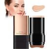 HXSZWJJ 2 in 1- Luxury Anti-Wrinkle Foundation Stick, Vivien Beauty Foundation Stick, Korean Hydrating Lightweight Foundation Stick with Brush, Longwear Contour Stick Foundation Face Stick(02)