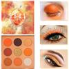 Docolor 9 Colori Palette Ombretto Arancio Palette Ombretto Polvere Colorata in Crema Glitterata Altamente Pigmentata Naked Smokey Mattes Shimmers Palette Trucco Impermeabile
