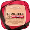 L'Oreal Paris L'Oréal Paris Fondotinta in Polvere Fresh Wear 24H, Formula A Lunga Tenuta, Alta Coprenza Matte e Pelle Opacizzata, Leggero sulla Pelle, Infaillible, Tonalità: 245 Miel Dore/Golden Honey, 50g