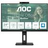 AOC MONITOR 23,8 LED IPS FHD 16:9 4MS 300 CDM, WEBCAM, USB-C, PIVOT, DP/HDMI, MU