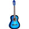 EKO GUITARS - CS-5 BLUE BURST, Chitarra Classica Serie Studio Scala 3/4, Top in Agathis, Fasce e Fondo in Tiglio Laminato, Manico in Mogano, Tastiera in Betulla, Colore Blue Burst
