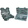 Mannesmann M98430 - Custodia con chiavi a bussola e altri strumenti (215 pezzi, dimensioni: 12x36x51 cm) & M29166 - Set chiavi a tubo, a cricchetto, In valigetta di plastica, 130 pezzi