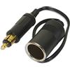 Carviya Adattatore per presa accendisigari, connettore europeo DIN maschio, 12V - 24V, 15A
