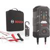 Bosch Automotive Bosch C70 - Caricabatterie da 10 A con funzione di triggle, per batterie al piombo-acido da 12 V/24 V, EFB, GEL, AGM e SLI, fornito con spina UK Style