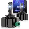 KOYOSO D3S LED Lampadine per Auto: 1:1 Xenon Schema fascio - Plug and Play Installazione e 24000LM Abbaglianti/Anabbaglianti Sostituzione Xenon D3S per Auto 12V