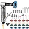 HEYOUTH Smerigliatrice Pneumatica Angolare Compressa Professionale,Smerigliatrice Ad Aria Compressa a 90°,Smerigliatrice Ad Aria Compressa,40pcs,22002rpm con 20pcs Dischi Abrasivi per Lucidatura, Correzione