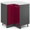 Vicco Mobile ad angolo cucina R-Line, Rosso lucido, 75.6 cm PL Marmo