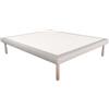 EVERGREENWEB MATERASSI & BEDS EVERGREENWEB - Struttura Letto Imbottita 160x190 cm Letto Matrimoniale con Rivestimento in tessuto Idrorepellente Bianco, Rete letto Ortopedica, Piattaforma Base per Materasso, Altezza 35 cm