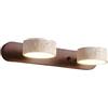 ZHNPJE Lampada da toeletta in pietra naturale, applique da parete lineare in legno da fattoria, travertino giallo, 2/3/4 luci, lampada da bagno sopra lo specchio, luce per quadri a LED girevole a 180°
