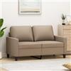 Gecheer Divano,per Soggiorno,Moderno,con 2 Posti,in Similpelle,Cappuccino,Piedi Neri,138x77x80 cm,Divano in Ecopelle Moderno,Divano Moderno,Divano in Pelle Artificiale,Divano 2 Posti Moderno
