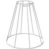 SMITS Telaio per paralume, bianco plastificato, diametro o 15 cm, diametro e 35 cm, altezza 35 cm