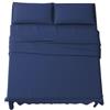 MAXIME MAISON - Completo Lenzuola Matrimoniali 4 Pezzi Set Lenzuola Matrimoniale in Microfibra Made in Italy, Completo Letto 1 Lenzuolo con Angoli, 1 Lenzuolo Sopra, 2 Federe (Blu Royal)