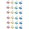 GUTE LINES Fermacarte, Clip Multiuso in Metallo Foldback Clip Morsetti di Carta Clip Cravatta Ufficio di Cancelleria Pinze, per Office Home (Color, 48 PZ X 19 MM)
