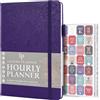 Legend Planner Agenda oraria - Agenda settimanale e giornaliera con fessure orarie. Agenda per appuntamenti per lavoro, senza data, A5 (viola)
