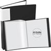 JIKIOU Cartella formato A3 con buste in plastica trasparente, 40 tasche, cartella per presentazioni, 80 visualizzazioni, libro di archiviazione per pittura artistica, nero