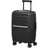 Samsonite Neo Flux - Spinner S Slim, Bagaglio a mano espandibile, 55 cm, 39/45 L, Nero (Black)