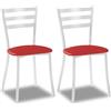 ASTIMESA SCMBLRO Due sedie da cucina, metallo, rosso, altezza della seduta 45 cm
