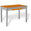 ASTIMESA Alas Cristal - Tavolo da cucina, metallo, arancione, 90 x 50 cm