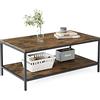 Novilla Tavolino da Salotto Tavolino da Divano, Stile Industriale Minimalista, Integra Perfettamente in Vari Ambienti Domestici, Marrone Vintage