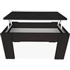 mattfy - Tavolino da caffè e tè, sollevabile, tavolino da salotto o sala da pranzo, colore wengé, dimensioni: 90 cm (larghezza) x 50 cm (profondità) x 46/57 cm (altezza)