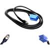 1neiSmartech Cavo Funzione Aux con Jack Femmina da 3,5mm per Autoradio Delphi Grundig Bosch No Source Available Compatibile con Fiat Punto 500 Panda e Altri modelli Auto