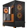 Fractal Design Pop Air RGB Orange Core - Tempered Glass Clear Tint - Honeycomb Mesh Front - TG side panel - Three 120 mm Aspect 12 RGB fans included - ATX High Airflow Mid Tower PC Gaming Case