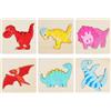Liwein Set 12 Pezzi Puzzle 3D in Legno di Animali per Bambini 1-6 Anni (Dinosauri)